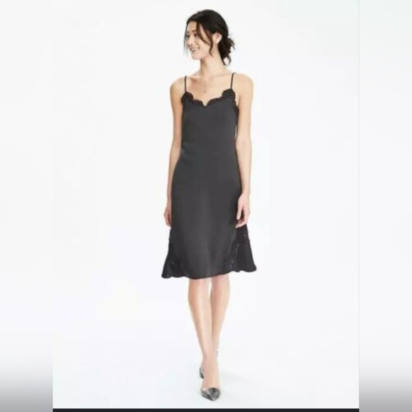 Banana Republic Gray Lace Slip Dress - Picture 3 of 5